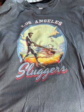 Ing gunmetal grey Graphic Tee with Multicolor Print